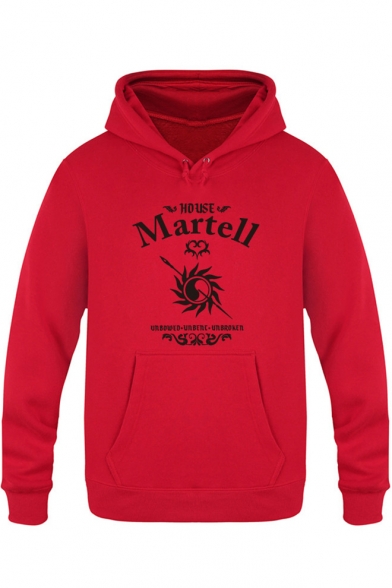 Game of Thrones Letter MARTELL Printed Long Sleeve Hoodie for Men
