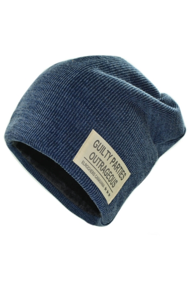 Fashion Letter Logo Patched Winter's Cotton Beanie