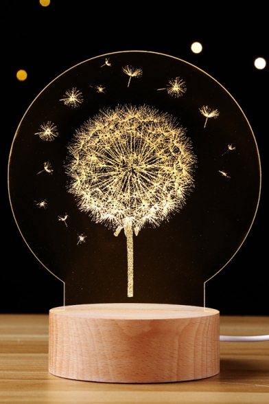 Fashion Dandelion Shaped Remote Control Bedlamp Night Lamp for Christmas Gift