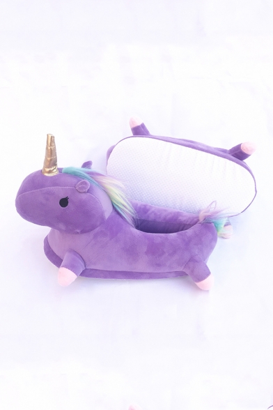 New Arrival Fashion Home Shoes Lovely Unicorn Warm Plush Slippers