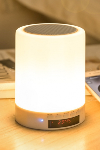 New Fashion Charge Bluetooth Speakers Alarm Clock Bedlamp