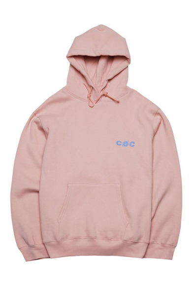 Simple Letter CEC Printed Long Sleeve Boxy Oversized Hoodie