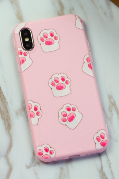 Girls' Lovely Pink Cat Claw Printed iPhone Case