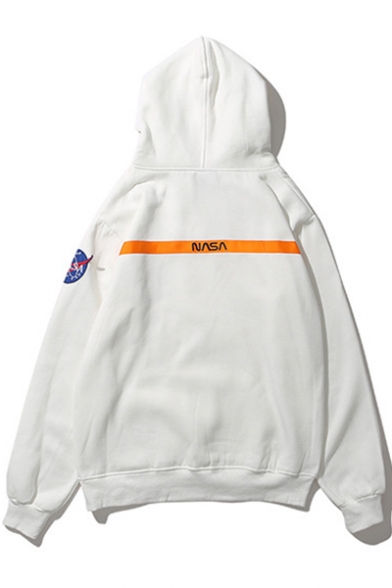 Oversize Long Sleeve Letter NASA Printed Unisex Chic Hoodie for Couple