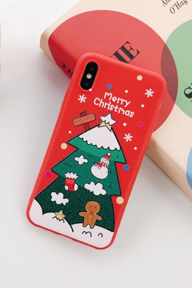 Christmas Series Snowman Printed PU Leather Phone Case