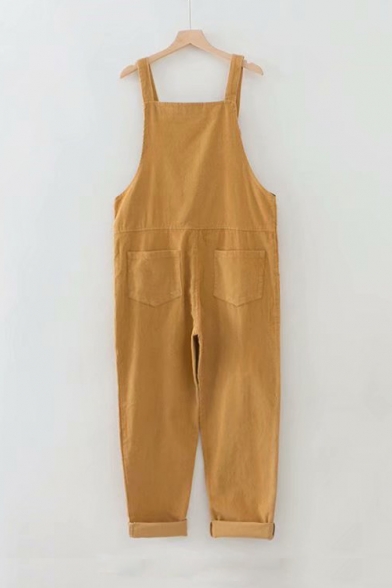 Vintage Corduroy Winter's Casual Leisure Overall Pants for Juniors