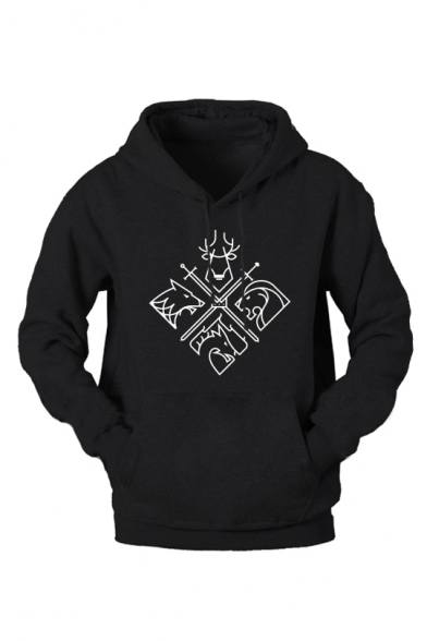 Cool A Song of Ice and Fire Series Logo Printed Long Sleeve Hoodie