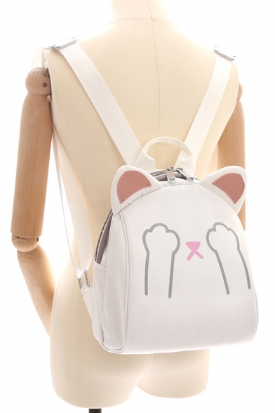 Cute Cartoon Cat Printed Outdoor Waterproof Backpack