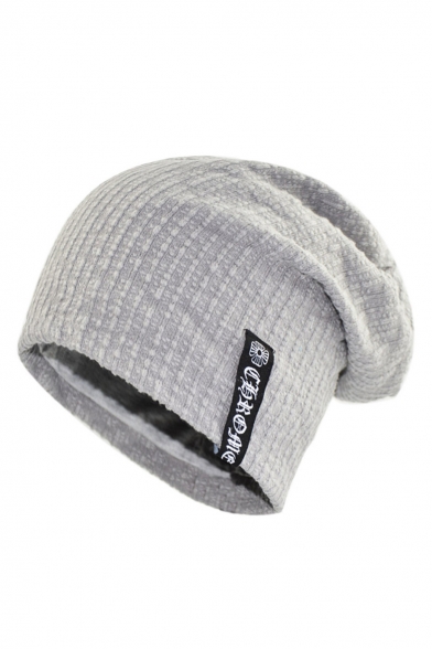 Chic Logo Patched Outdoor Winter's Cotton Beanie