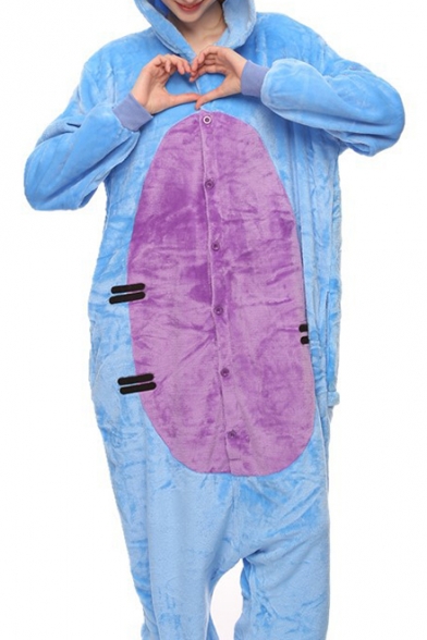 Unisex Fleece Blue Donkey Carnival Costume Onesie Pajamas