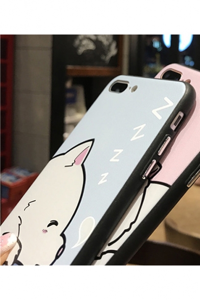 Light Blue Lovely Cartoon Dog Printed Unisex Shatter-Resistant iPhone Case