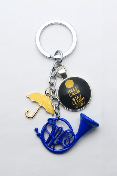Cute Umbrella Surnai Letter KEEP CALM Printed Key Chain Toy
