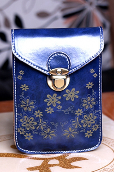 Retro Floral Printed Mini Crossbody Bag Coin Purse 12*18cm