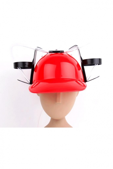 Unique Cool Beer Cola Drinking Straw Helmet Lazy Guy's Game Party Hat