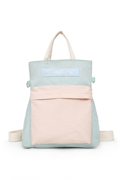 New Stylish Colorblock Letter CASUAL BAG Print Nylon Crossbody Bag