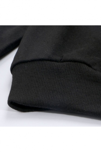 Trendy Letter Skool Sucks Pattern Crewneck Long Sleeve Unisex Regular Fitted Sweatshirt