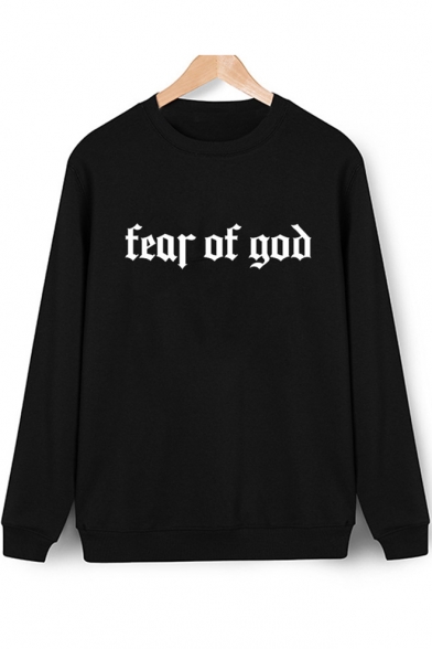 New Fashion Letter TEAR OF GOD Printed Round Neck Long Sleeve Comfort Sweatshirt