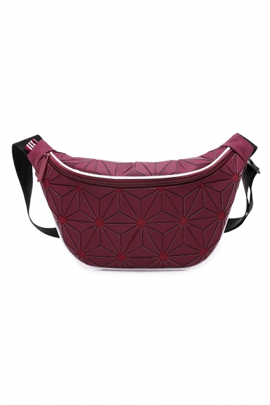 Trendy Geometric Pattern Sports Colorful Purse Chest Bag
