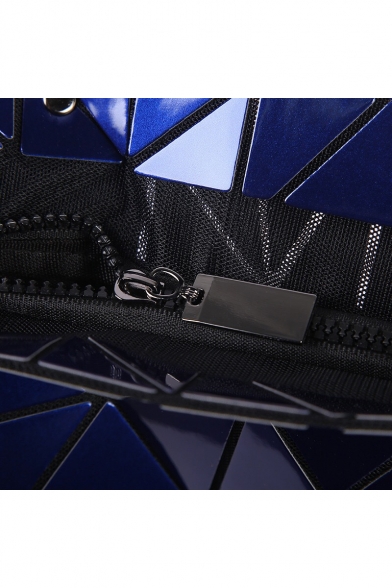 Stylish Diamond Pattern Fold PU Leisure Handbag