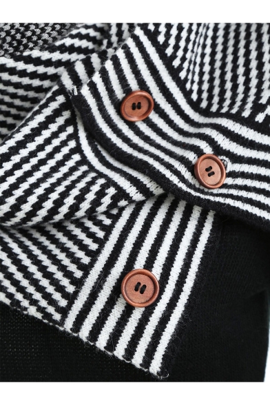Unique Long Sleeve Detachable Scarf Round Neck Plain Tunics Sweater