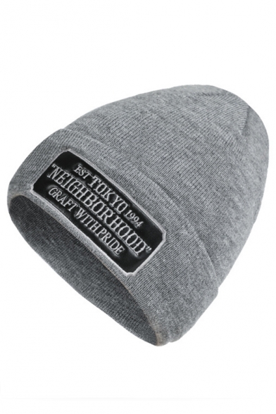 Winter's New Trendy Letter TOKYO Patched Outdoor Knit Beanie Hat