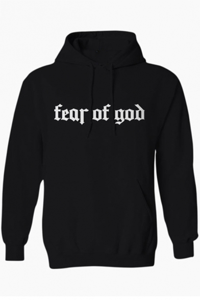 New Trendy Letter TEAR OF GOD Pattern Long Sleeve Sports Cozy Casual Cotton Hoodie