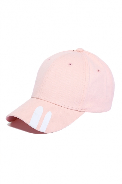 Simple Pink Stripe Pattern Baseball Cap Hat for Couples