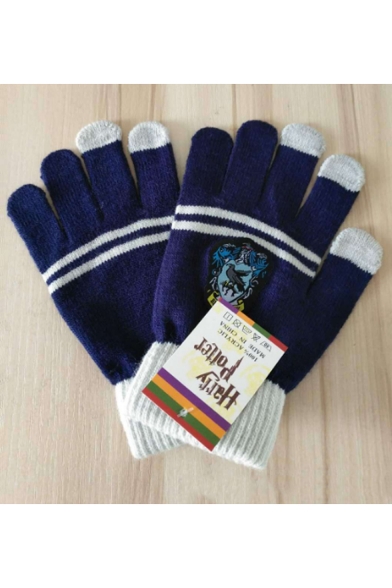 Touch Screen Harry Potter Pattern Warm Knit Outdoor Gloves