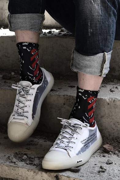 Knee-High Stripes Printed Casual Warm Cotton Socks