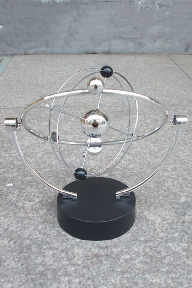 Silver Perpetual Balance Celestial Globe Pendulum Home Decor 25*22*10.5CM