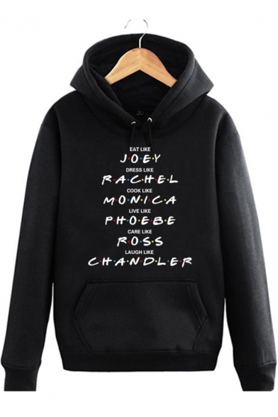 

Unisex Long Sleeve Letter Printed New Arrival Hoodie, Black;white;grey;navy