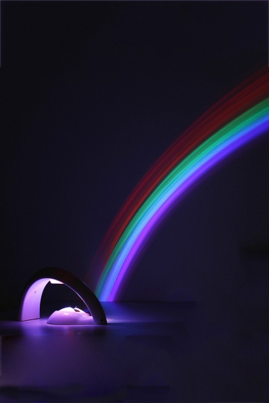 12*25cm White Magic Rainbow Galaxy Projecting Button Switch LED Night Lamp