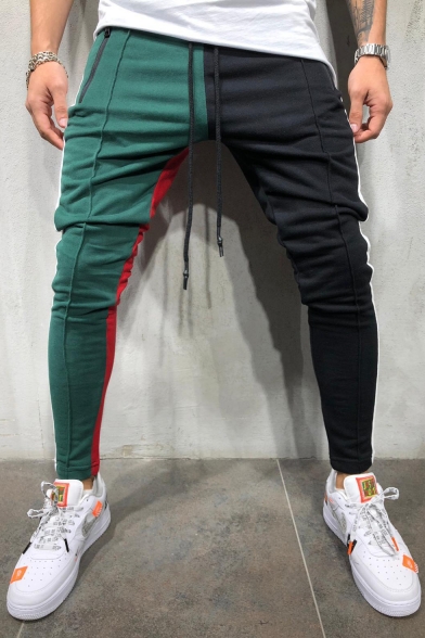 Winter's New Fashion Colorblock Drawstring Waist Hip Hop Style Pants