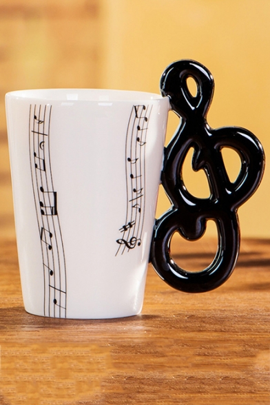 Funny Musical Note Violin Handle Design Milk Coffee Ceramic Mug 12*11.5CM
