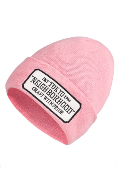 Winter's New Trendy Letter TOKYO Patched Outdoor Knit Beanie Hat