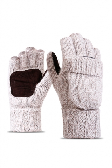 Leisure Unisex Half-Finger Patch Outdoor Gloves