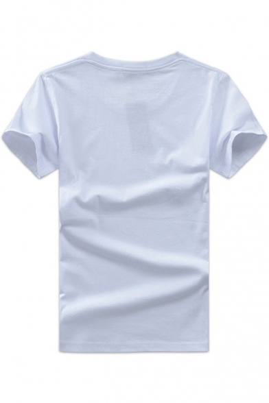 Letter THIS IS Printed Short Sleeve Round Neck Unisex T-Shirt