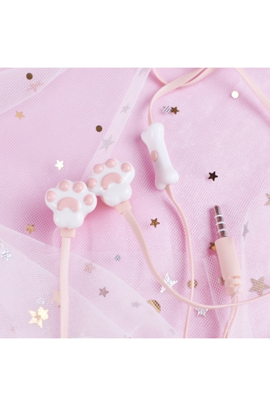 Cute Cartoon Cat Claw Shaped Earphone with Carrying Case