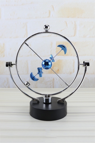 New Arrival Fashion Home Decor Kinetic Orbital Blue Perpetual Balance Globe Pendulum