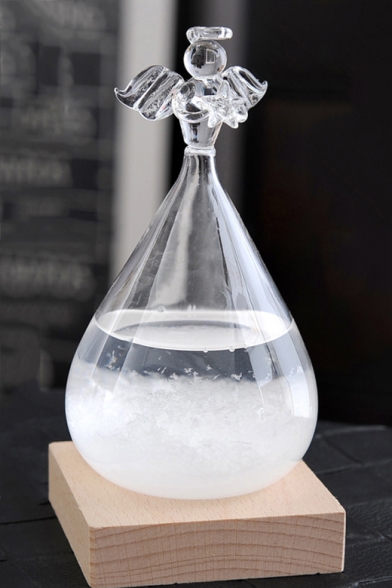 Stylish Angel Water Drop Shaped Weather Forecast Glass Bottle