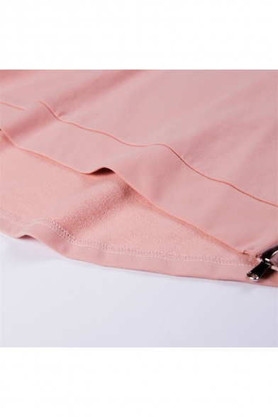 Colorblock Long Sleeve Zip Embellished Side Drawstring Hoodie Drawstring Waist Pants Co-ords