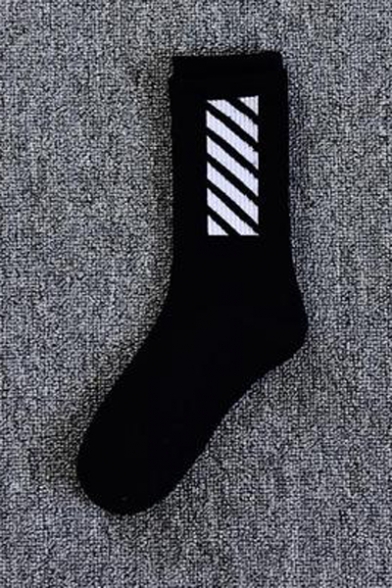 Fashion Stripes Printed Cotton Thick Socks