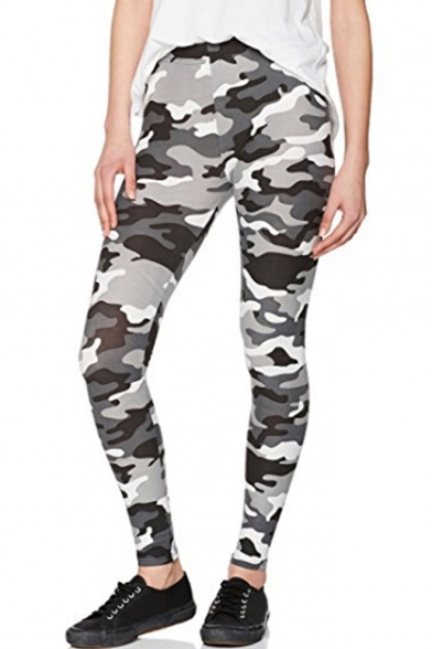 Hot Popular Camouflage Elastic Waist Skinny Yoga Pants