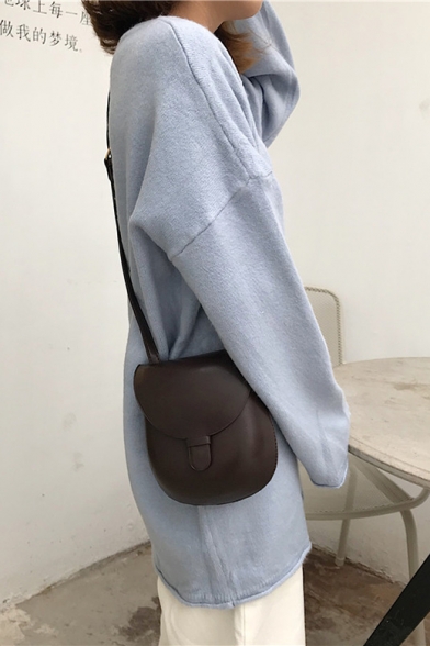 Yellow Plain Simple Design Adjustable Strap Women's Shoulder Bag