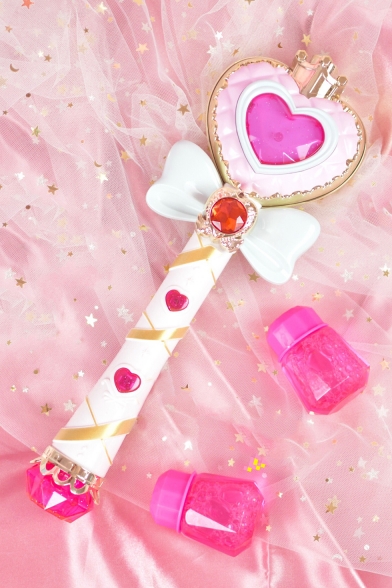 Cute Funny Magic Wand Design Pink Bubble Machine for Gift