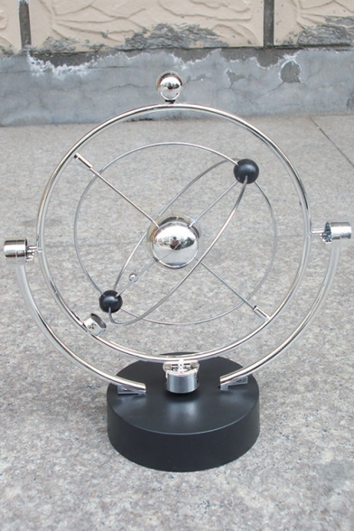 Silver Perpetual Balance Celestial Globe Pendulum Home Decor 25*22*10.5CM