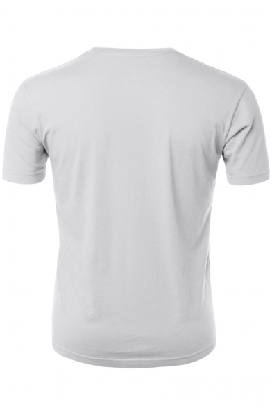 3D Lovely Treant Pattern Basic White Short Sleeve T-Shirt