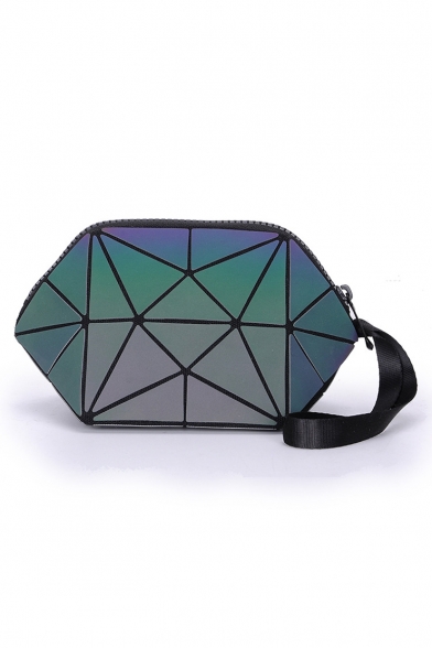 Geometric Fashion Laser Wrist Bag Cosmetic Pouch