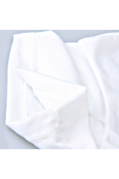Men's Stylish Flag Eagle Printed Crewneck Short Sleeve White T-Shirt
