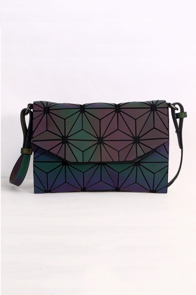 Retro Hot Popular Geometric Adjustable Straps Press-Stud Fastening Shoulder Bag